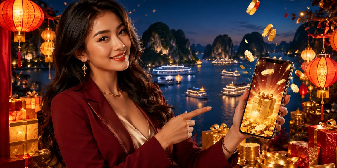 Điện thoại hiển thị không khí casino tại Hội An với đèn lồng bản địa